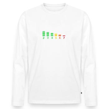 Ma batterie sociale - T-shirt manches longues Premium bio Homme - blanc - Devant - Nico (187cm)