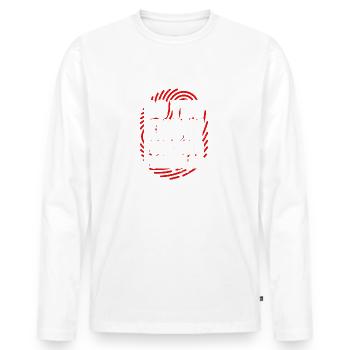 Kennen Sie Die Forensische Formel - Männer Premium Bio Langarmshirt - Weiß - Vorne - Nico (187cm)