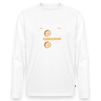 Ich Bin Auf Einer Zimtrolle Für Alle Kuchen- Und - Männer Premium Bio Langarmshirt - Weiß - Vorne - Nico (187cm)