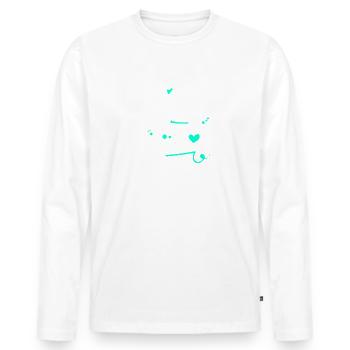 La vie est belle, en prendre soin la rend meilleure - T-shirt manches longues Premium bio Homme - blanc - Devant - Nico (187cm)