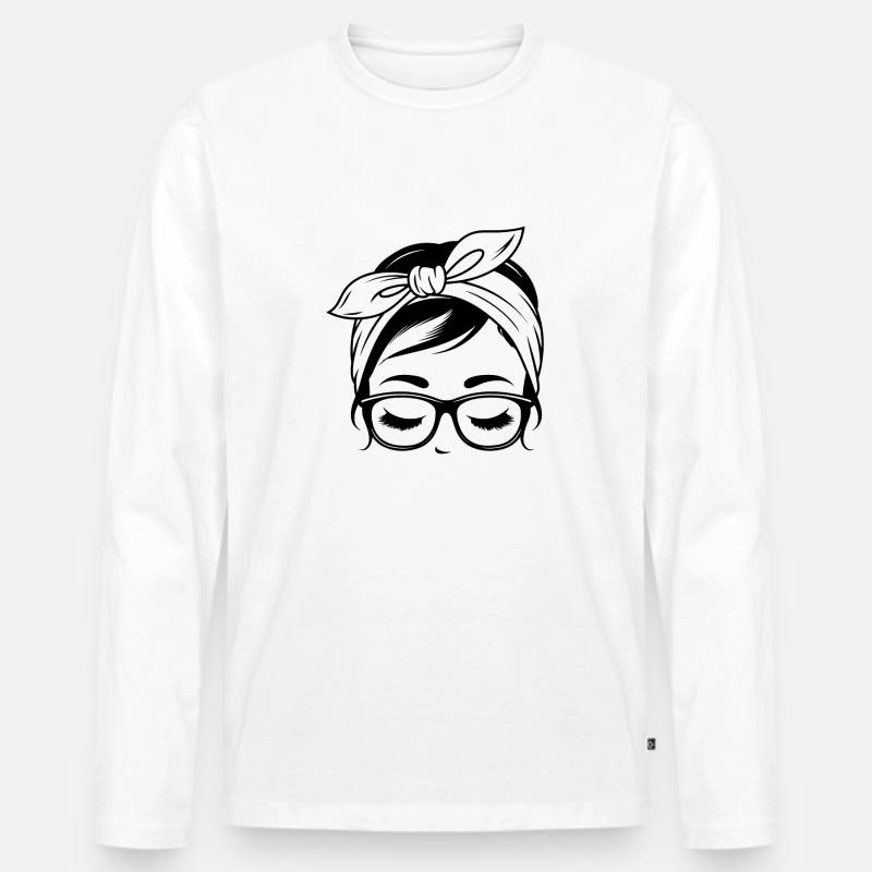 SÜSSES MÄDCHEN - Männer Premium Bio Langarmshirt - Weiß