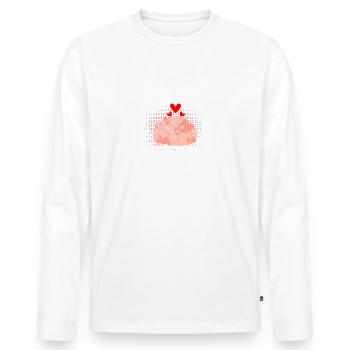 I diagnose with humor - Men's Premium Organic Long Sleeve Shirt - white - Front - Nico (187cm)