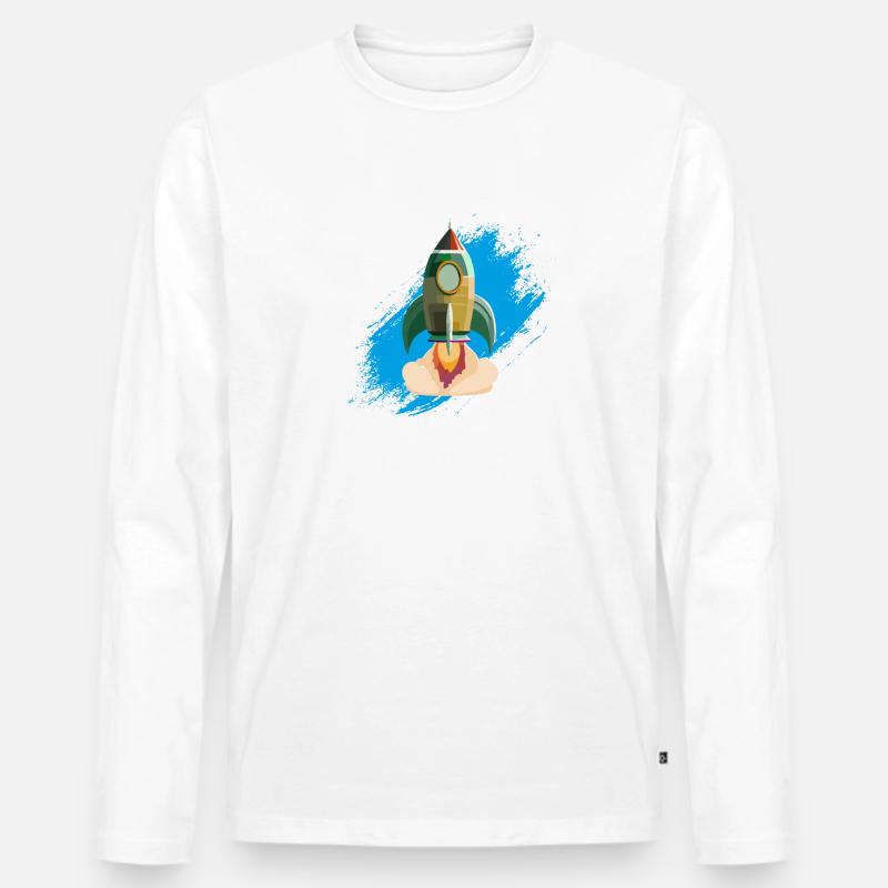 startende Rakete - Männer Premium Bio Langarmshirt - undefined