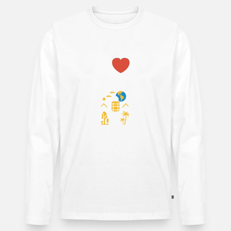 Reise Humor Urlaub - Männer Premium Bio Langarmshirt - Weiß
