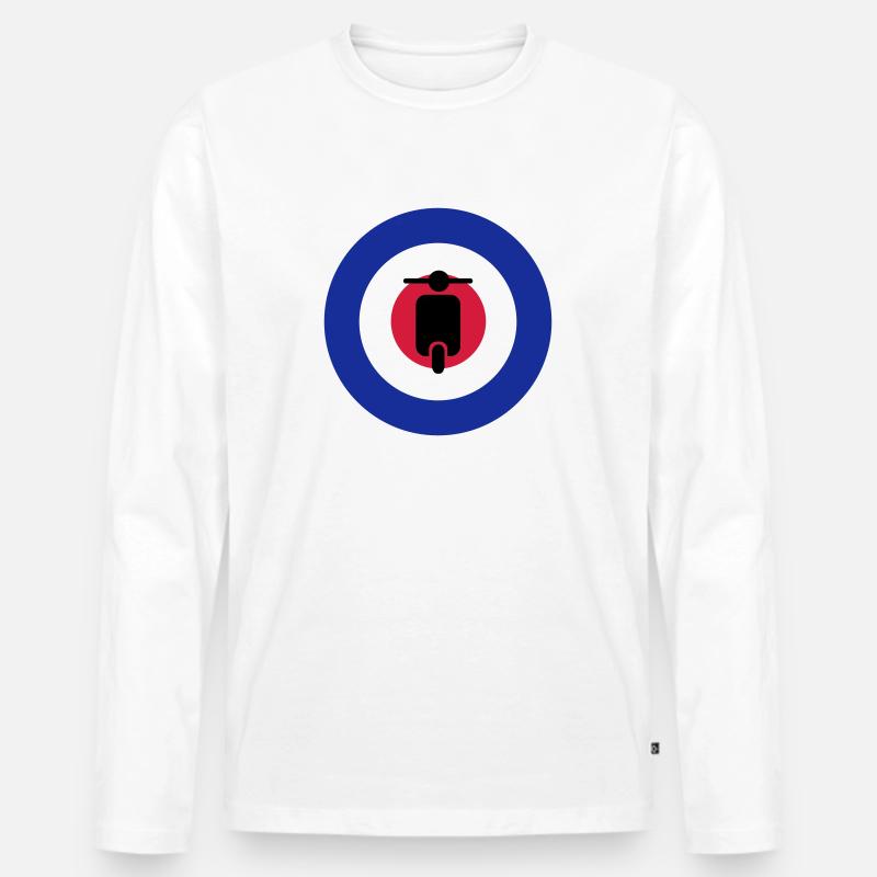Roller Mods Ziel - Männer Premium Bio Langarmshirt - Weiß