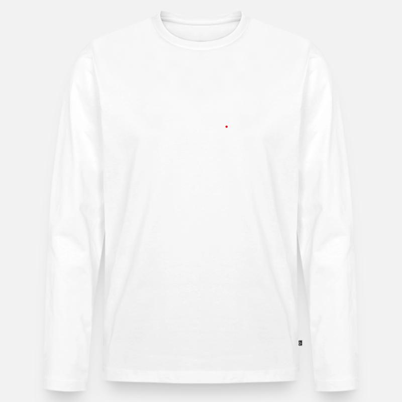 Design roter Punkt doom - Männer Premium Bio Langarmshirt - Weiß