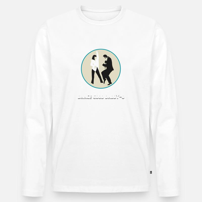 Pulp Fiction Dance - Männer Premium Bio Langarmshirt - Weiß