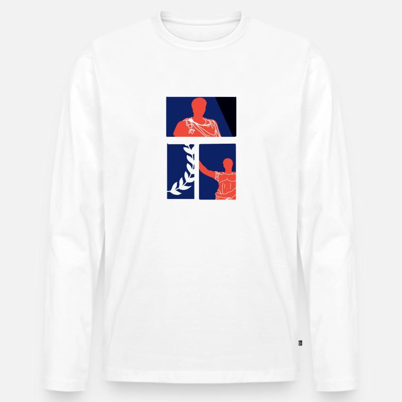 Julius Cäsar - Männer Premium Bio Langarmshirt - Weiß