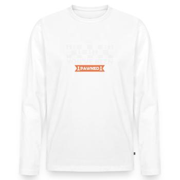 Jeu d'échecs avec Matt Jeu d'échecs - T-shirt manches longues Premium bio Homme - blanc - Devant - Nico (187cm)