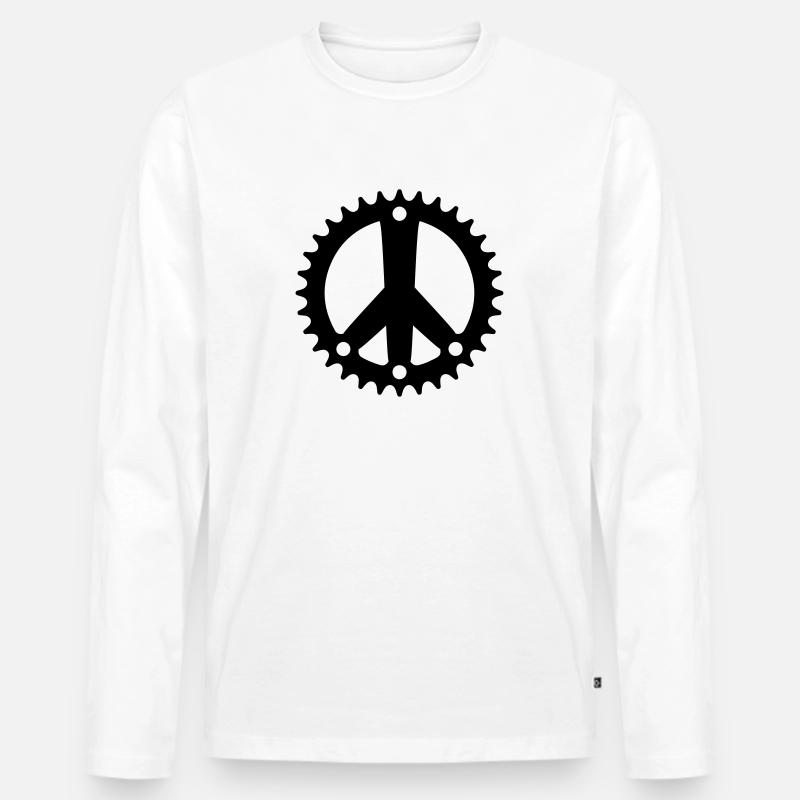 ritzel peace - Männer Premium Bio Langarmshirt - Weiß