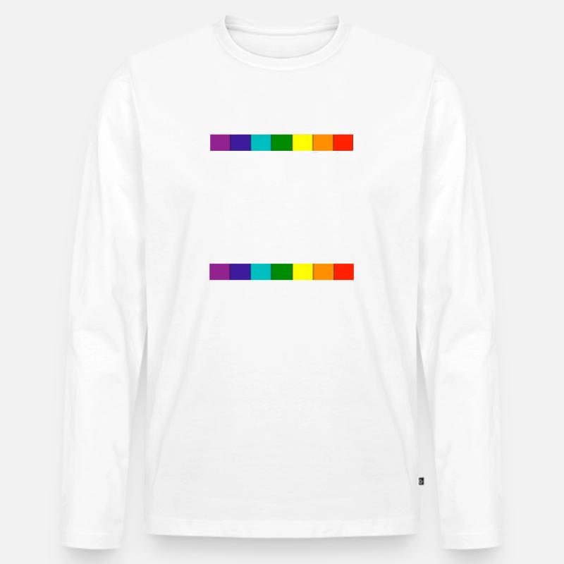 run csd w - Männer Premium Bio Langarmshirt - Weiß