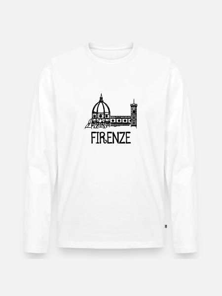 Florence - Men's Premium Organic Long Sleeve Shirt - white