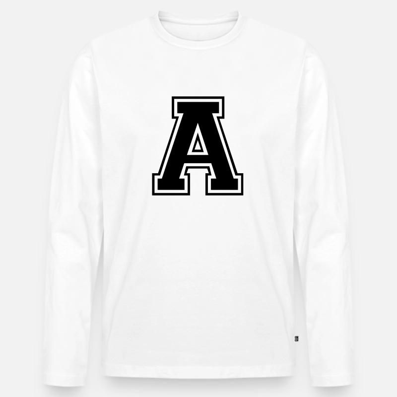 a - Männer Premium Bio Langarmshirt - Weiß