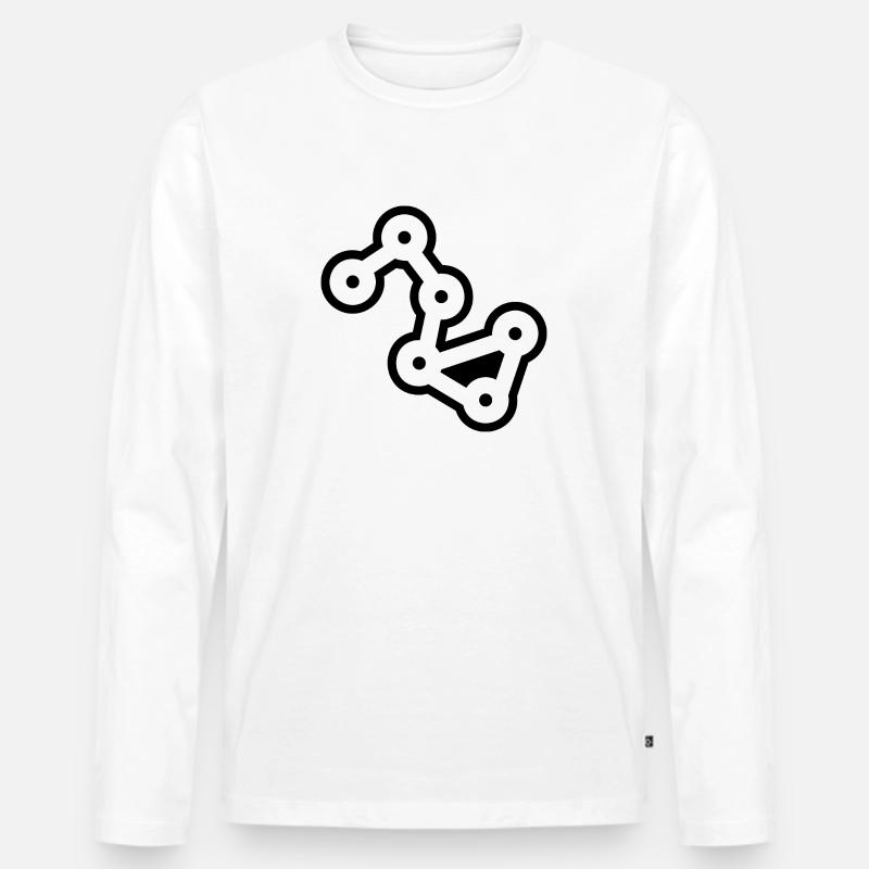 Ohne Worte - Männer Premium Bio Langarmshirt - Weiß