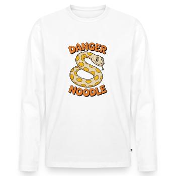 Danger Noodle - Conception de serpent amusante - T-shirt manches longues Premium bio Homme - blanc - Devant - Nico (187cm)