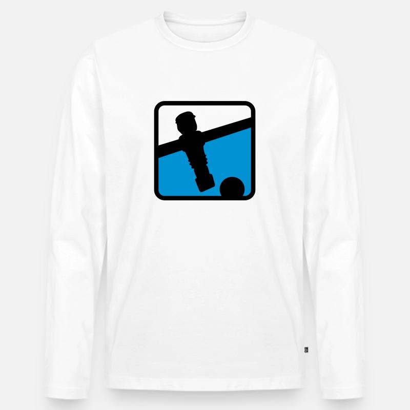 soccer player - Kickershirt - Männer Premium Bio Langarmshirt - Weiß