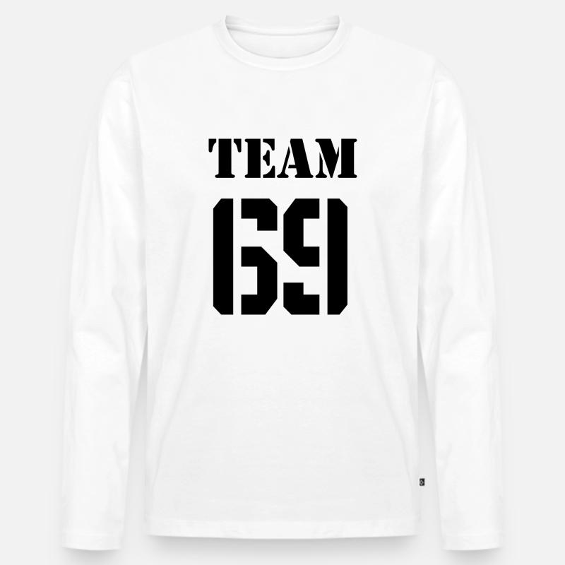 Team-69 - Männer Premium Bio Langarmshirt - Weiß