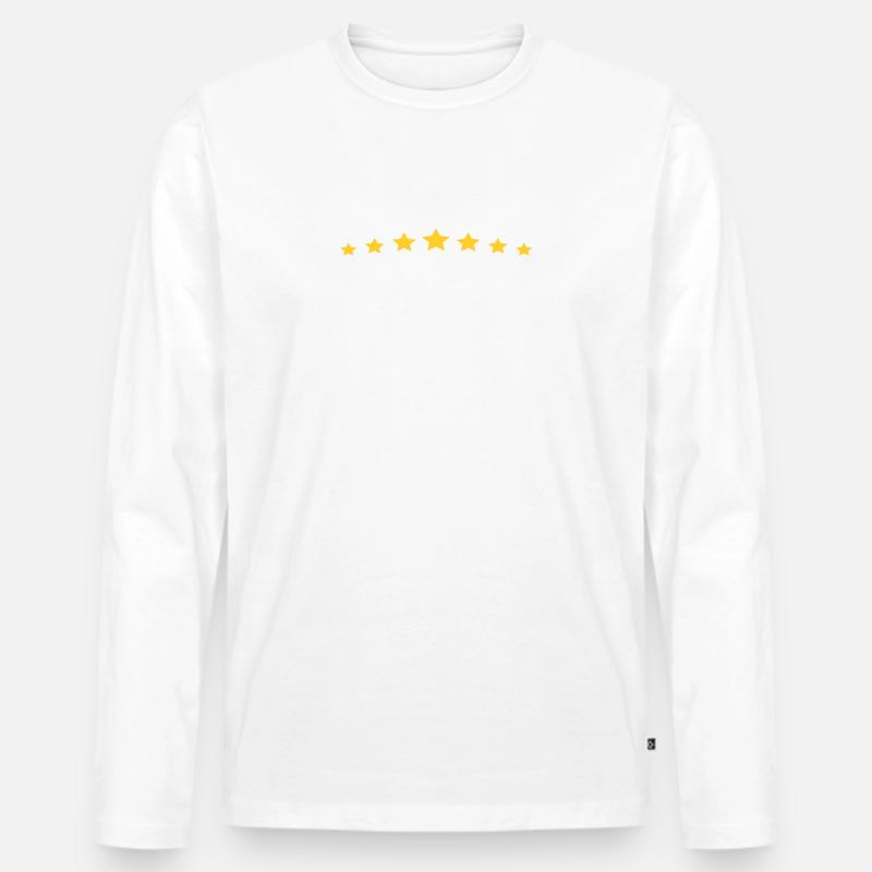BAUHERR - Männer Premium Bio Langarmshirt - Weiß