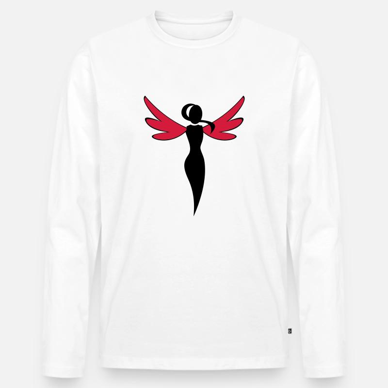 fee - Männer Premium Bio Langarmshirt - Weiß
