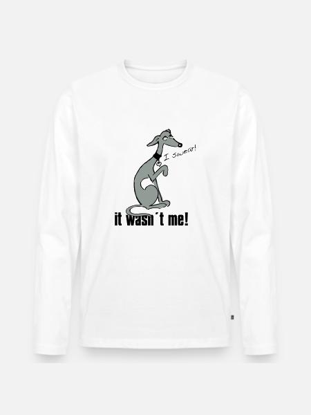 wasnt_me! - Männer Premium Bio Langarmshirt - Weiß