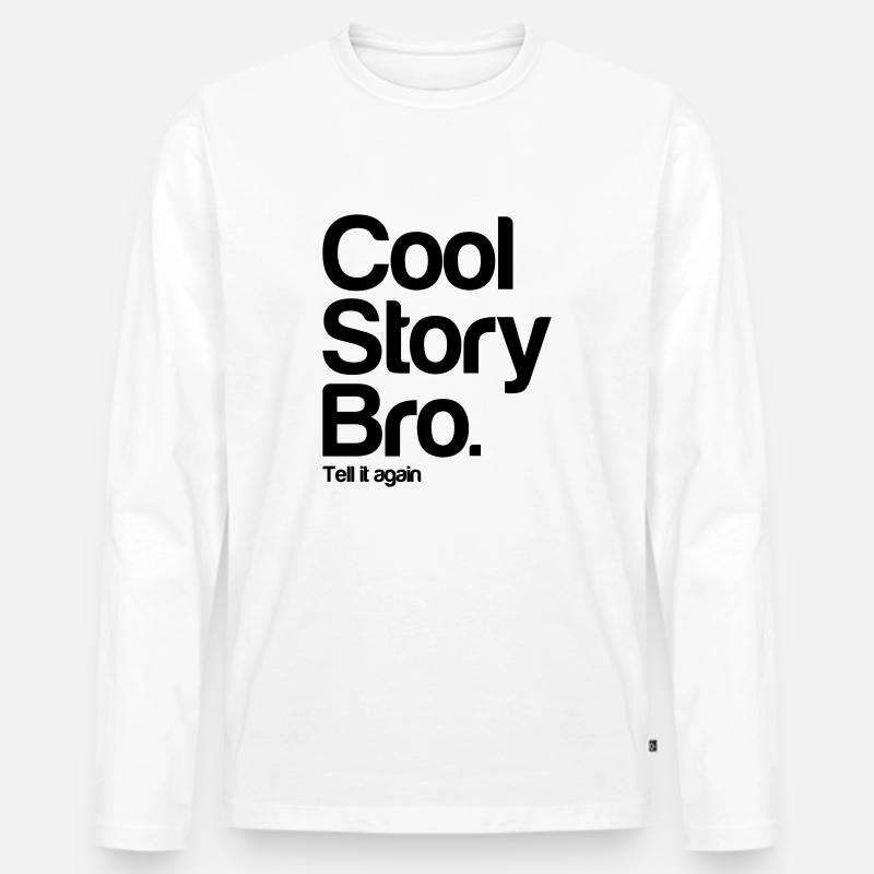 coolstorybro - Männer Premium Bio Langarmshirt - Weiß