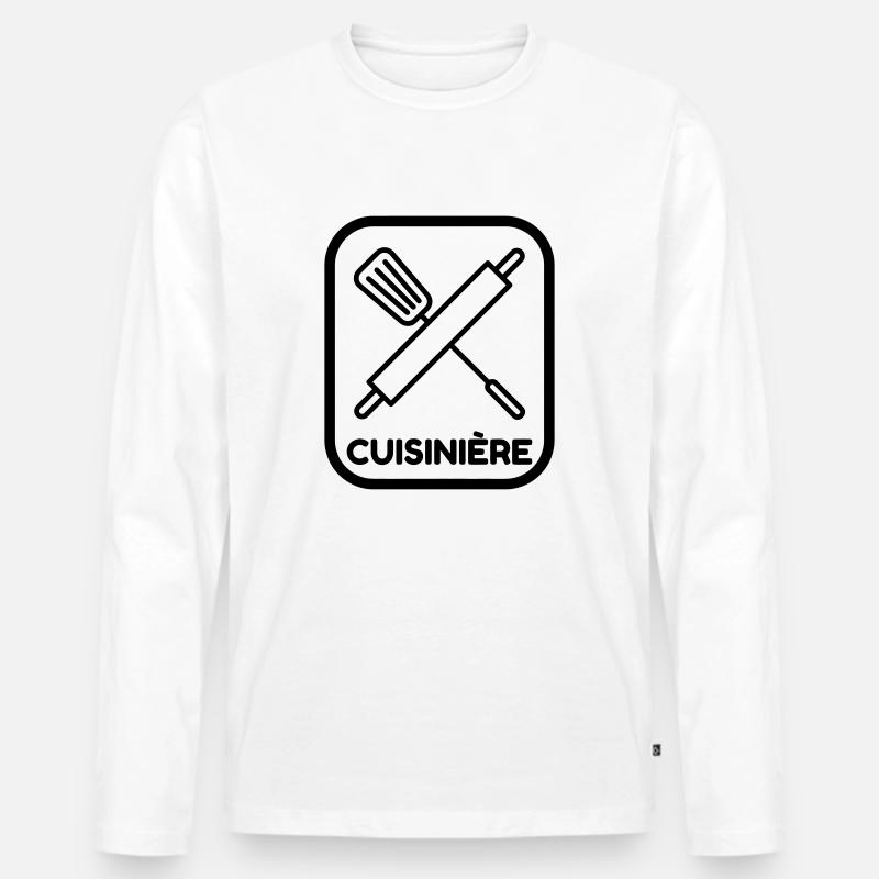 Koch / Kochen / Cooking / Chef - Männer Premium Bio Langarmshirt - Weiß