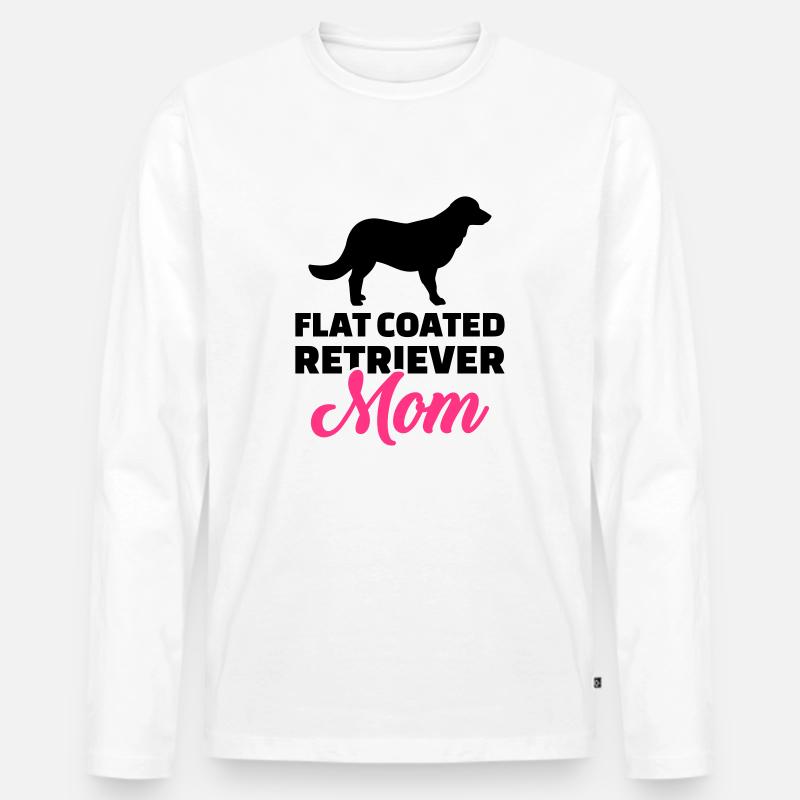 Flat Coated Retriever - Männer Premium Bio Langarmshirt - Weiß