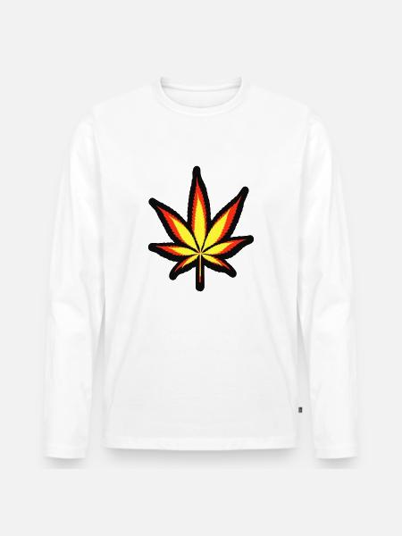 Cannabis Germany - Men's Premium Organic Long Sleeve Shirt - white