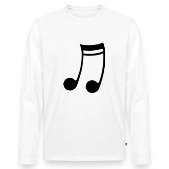 Note - T-shirt manches longues Premium bio Homme - blanc - Devant - Nico (187cm)