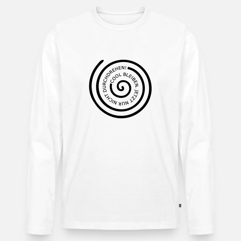 Cool bleiben - Farbwechsel - Männer Premium Bio Langarmshirt - Weiß