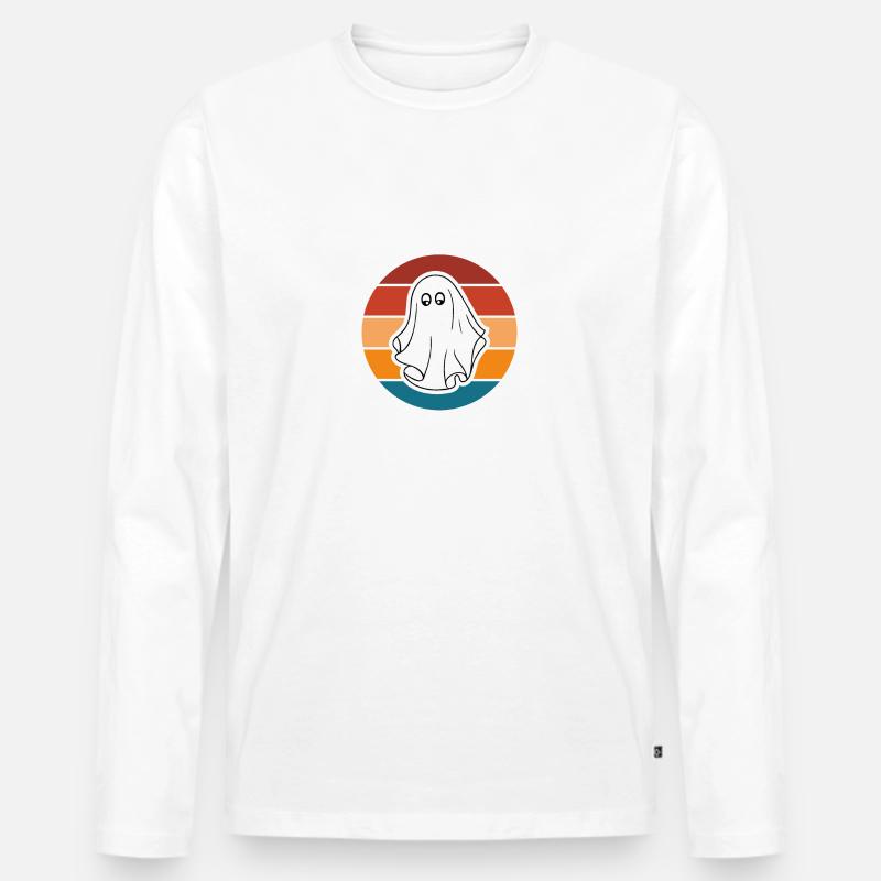 Ghost on the Road - Männer Premium Bio Langarmshirt - Weiß