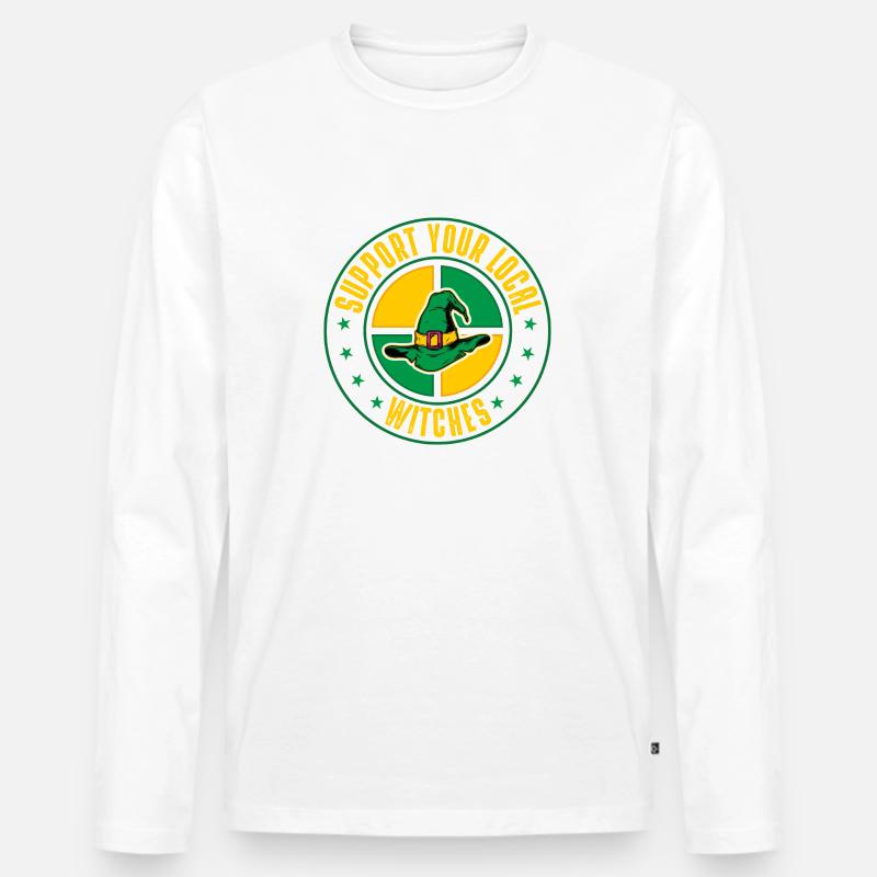 Witches - Männer Premium Bio Langarmshirt - Weiß