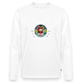 Rudolph - Men's Premium Organic Long Sleeve Shirt - white - Front - Nico (187cm)