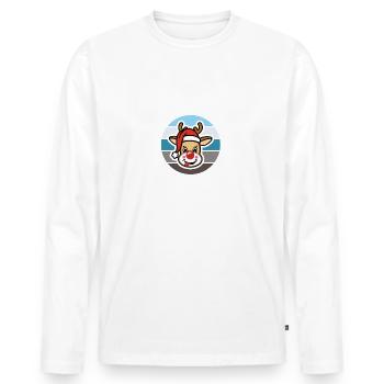 Rudolph - Men's Premium Organic Long Sleeve Shirt - white - Front - Nico (187cm)