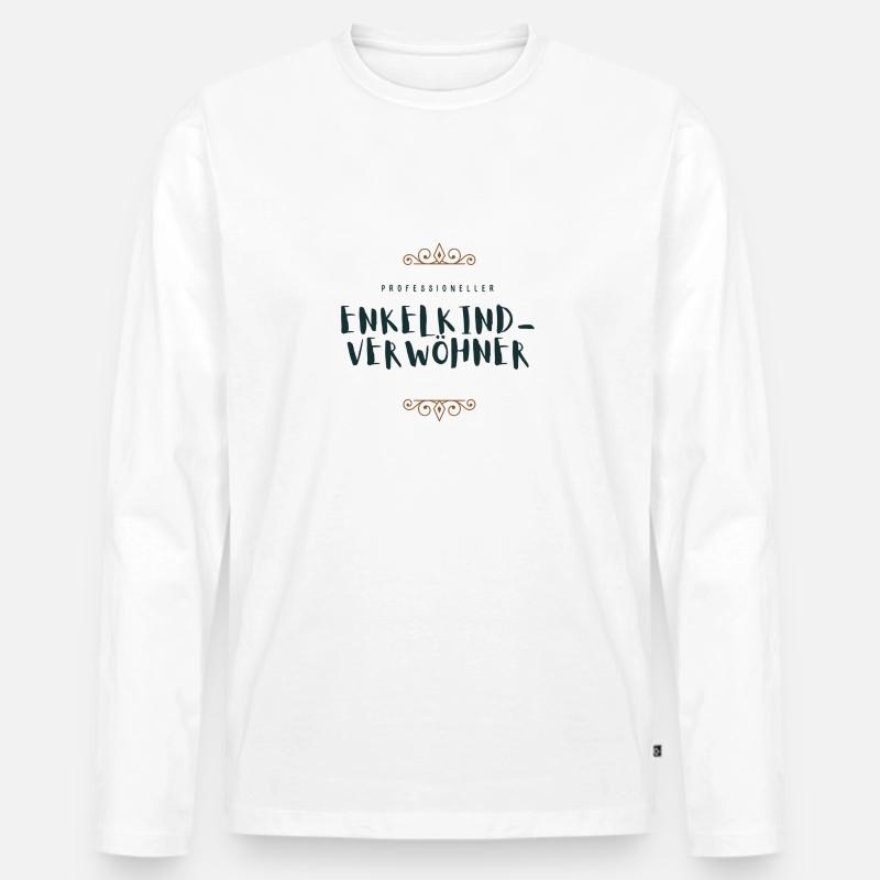 Enkelkindverwöhner - Männer Premium Bio Langarmshirt - Weiß