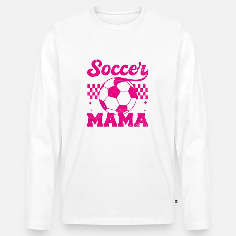 Fußball Mama Verzweifelt Muttertag Mama - Männer Premium Bio Langarmshirt - Weiß