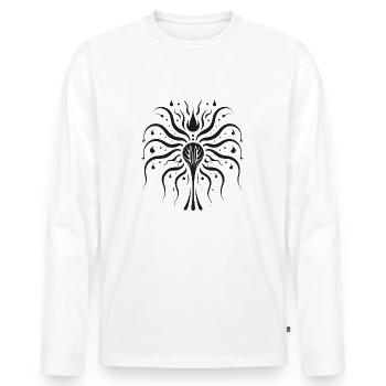 Santeria Dévotion à l’art pour les adeptes et les amis - T-shirt manches longues Premium bio Homme - blanc - Devant - Nico (187cm)