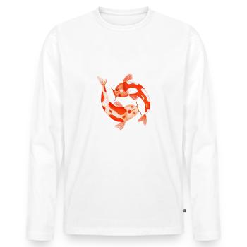 Koi - Männer Premium Bio Langarmshirt - Weiß - Vorne - Nico (187cm)