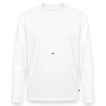 Vue Mer Ile de Ré - T-shirt manches longues Premium bio Homme - blanc - Devant - Nico (187cm)