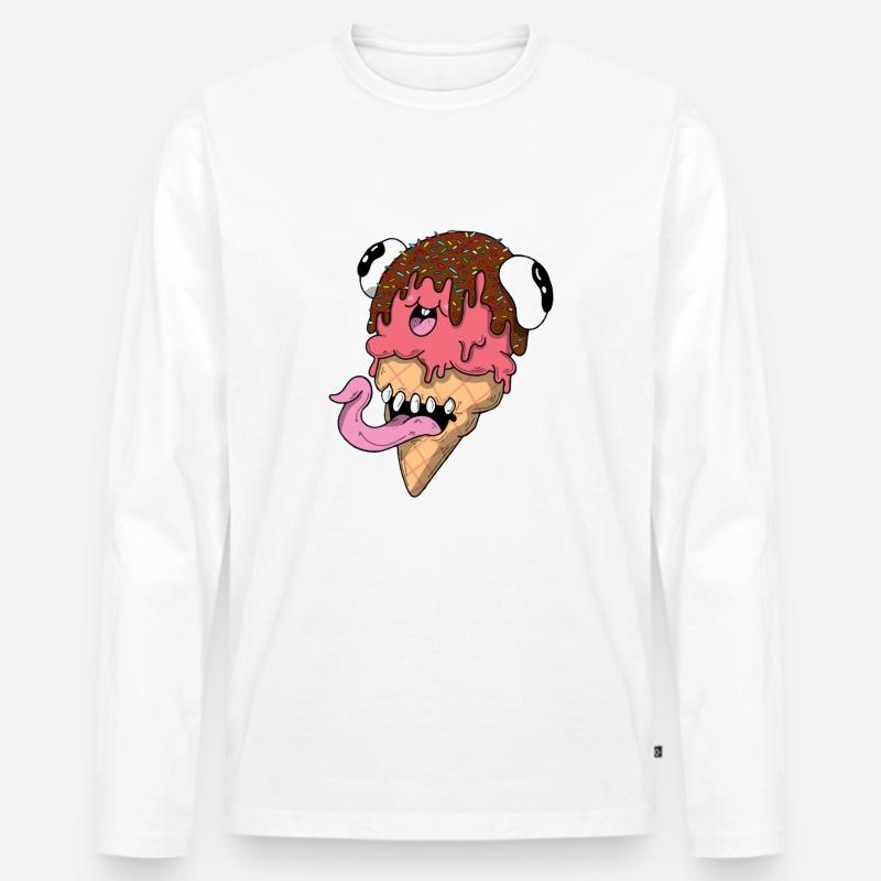 Eisprobe - Männer Premium Bio Langarmshirt - Weiß