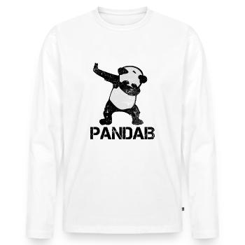Dabbing Panda - Men's Premium Organic Long Sleeve Shirt - white - Front - Nico (187cm)