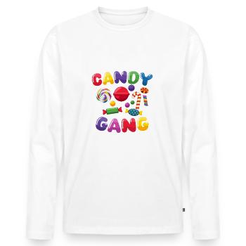 Candy Gang Candy Candies - Men's Premium Organic Long Sleeve Shirt - white - Front - Nico (187cm)