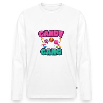 Candy Gang Candy Candies - Men's Premium Organic Long Sleeve Shirt - white - Front - Nico (187cm)