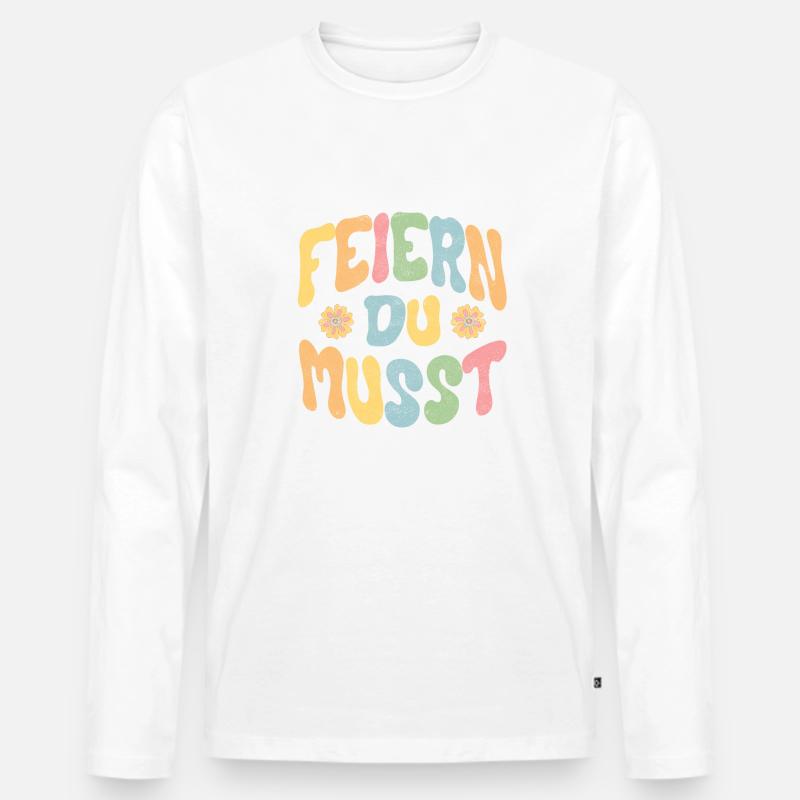 Feiern Du musst! - Männer Premium Bio Langarmshirt - undefined