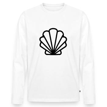 Shell - Men's Premium Organic Long Sleeve Shirt - white - Front - Nico (187cm)