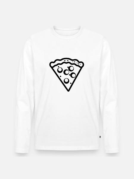 Pizza slice - Men's Premium Organic Long Sleeve Shirt - white