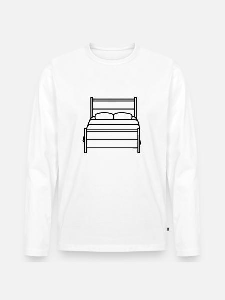 bed - Men's Premium Organic Long Sleeve Shirt - white