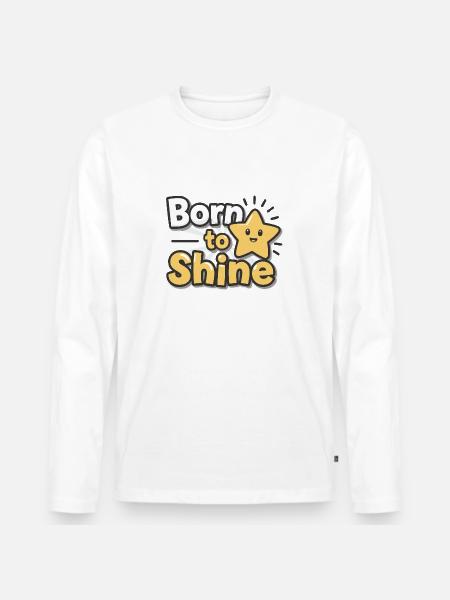 Né pour briller – Strahlender Stern - T-shirt manches longues Premium bio Homme - 