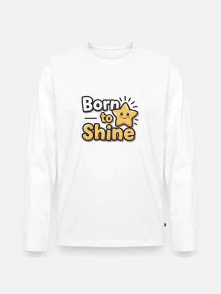 Né pour briller – Strahlender Stern - T-shirt manches longues Premium bio Homme - 