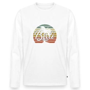 Bali - Indonésie - T-shirt manches longues Premium bio Homme - blanc - Devant - Nico (187cm)